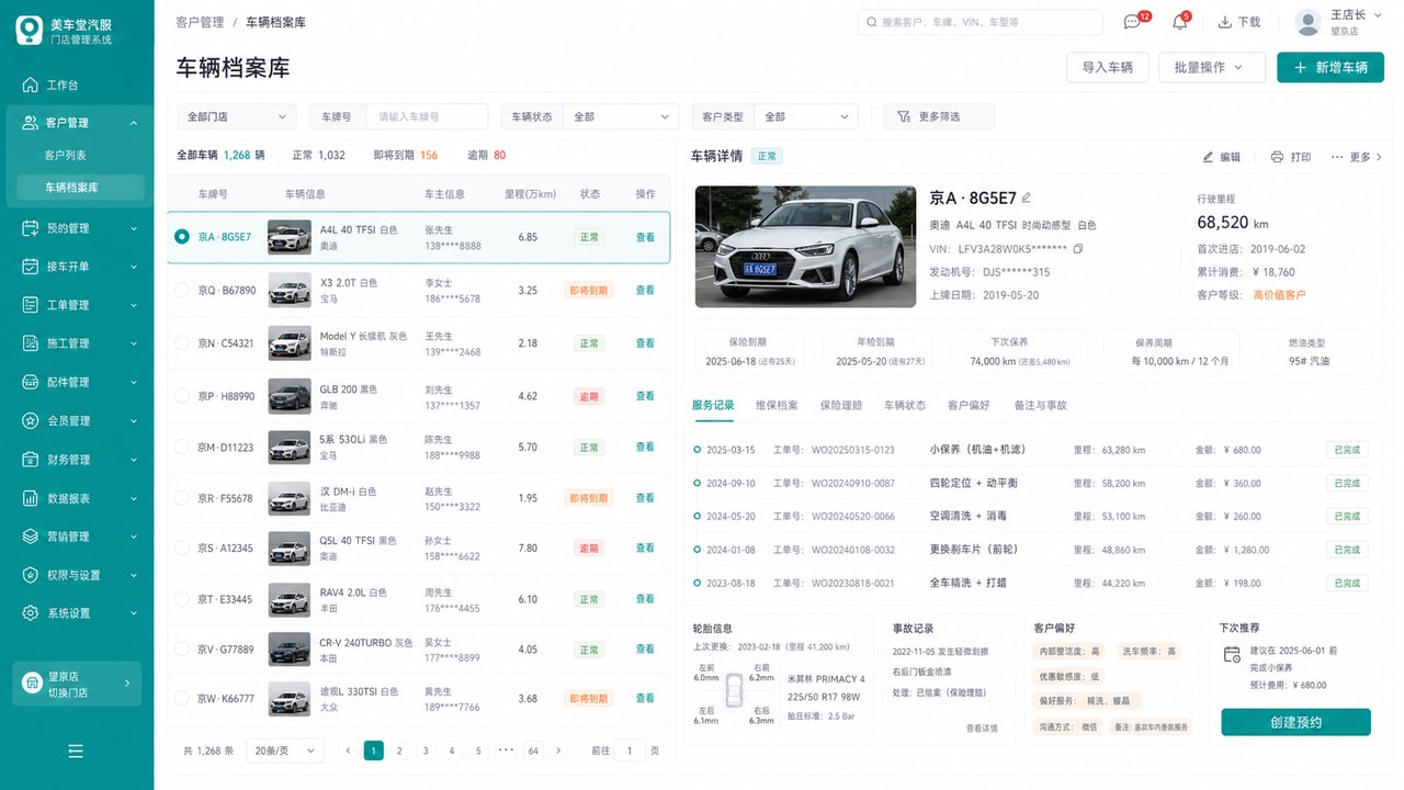 案例示意：车辆档案库